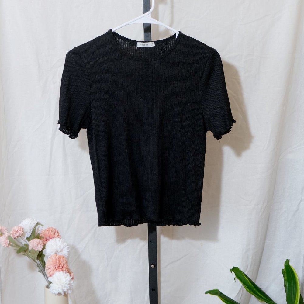 Cropped Black Sweater from Cotton On